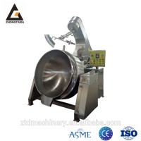 Automatic planetary stirrer jacketed kettle / stainless steel tiltable steam jacketed kettle custom